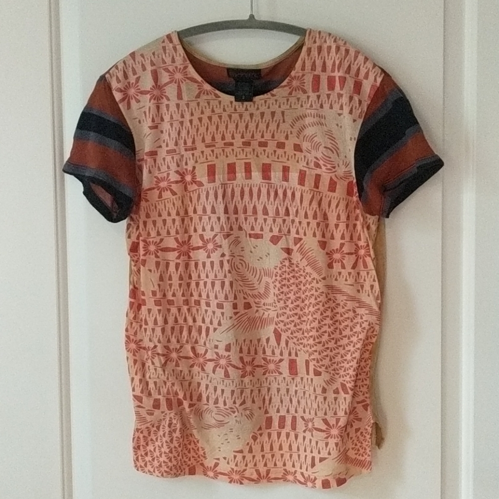 Custo Barcelona Geometric T-Shirt Size 2